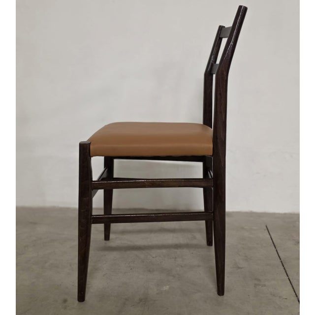 Brown Vintage Lightweight Chairs by Gio Ponti for Cassina, 1950s, Set of 6 For Sale - Image 8 of 16