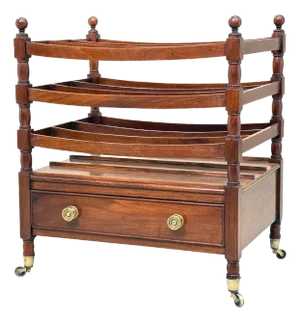 Regency Mahogany Boat Shaped Canterbury, 1820