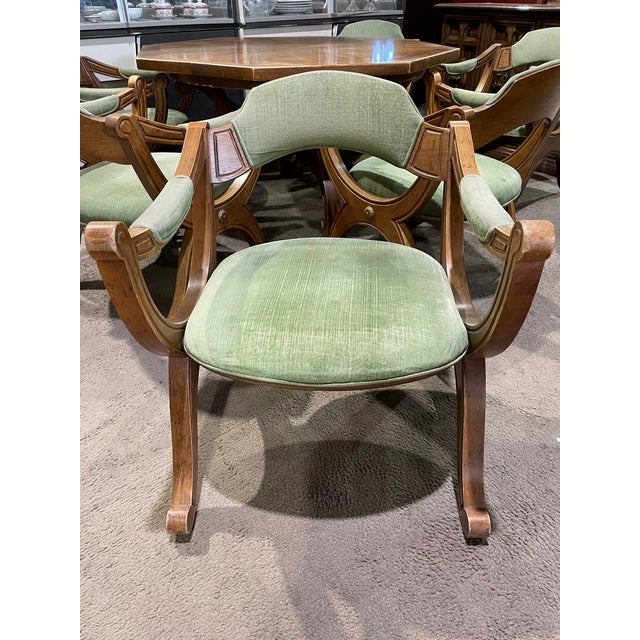 1960s Drexel "Esperanto" Vintage Dining Table With Six Chairs Set of