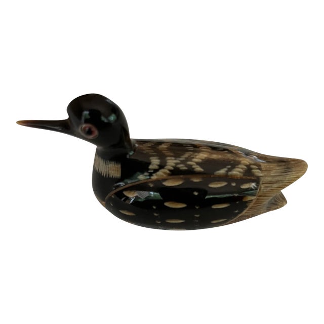 2000s Hand Craft Water Bird, Buffalo Horn For Sale