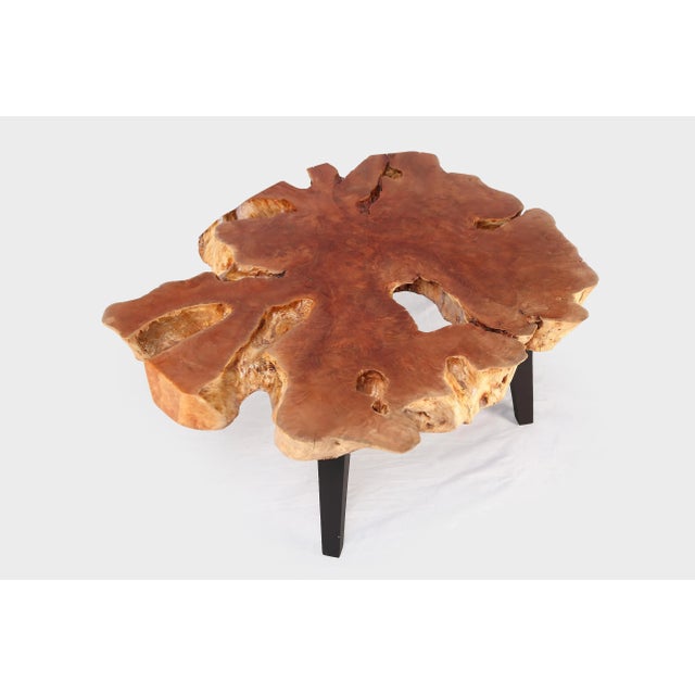 Modern Lychee Living Edge Coffee Table 95 For Sale - Image 4 of 6
