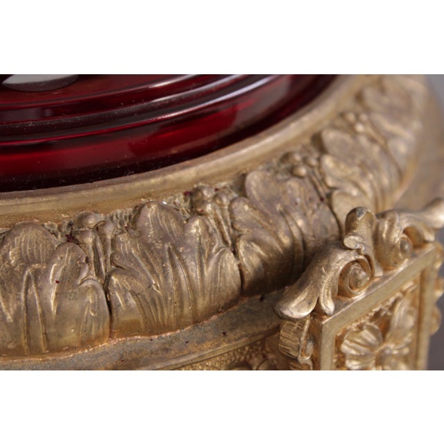 Pair Palatial Bohemian Cut to Clear Crystal Bronze Urns For Sale - Image 15 of 18