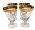 Transparent Vintage Dorothy Thorpe Style Goblets With Triple Gold Bands - A Set of 4 For Sale - Image 8 of 9