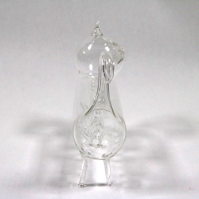 Vintage Glass Blown Cat With 2 Kittens Inside Figurine Art Glass For Sale - Image 12 of 13