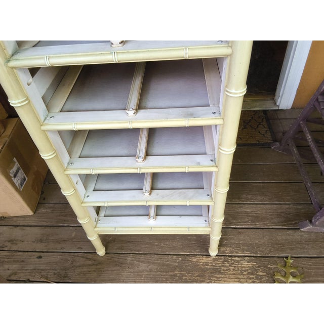 Vintage 1960s Hollywood Regency Henry Link "Bali Hai" Faux Bamboo 6-Drawer Lingerie Chest For Sale - Image 10 of 12