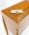 Orange Art Deco Diamond Inlay Drop Front Burl Wood Stand Side Table Fluted Tapered Leg For Sale - Image 8 of 12