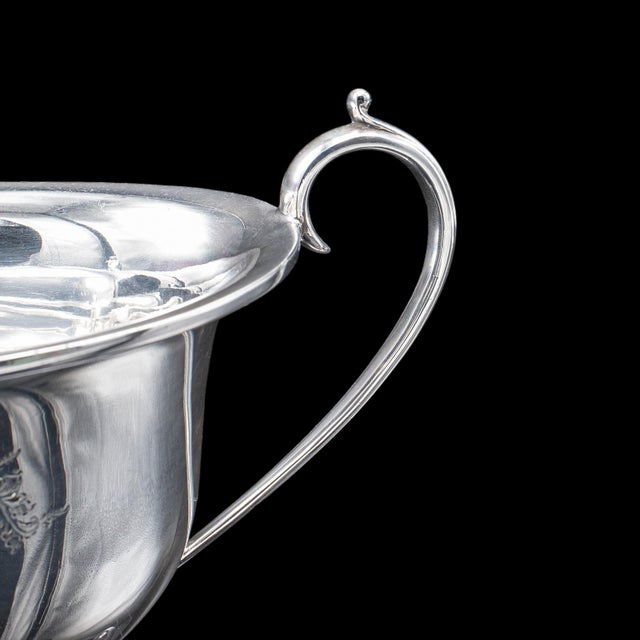 Antique Sugar Dish & Creamer Duo, English Silver Plate, Coffee Service Set, 1920 For Sale - Image 9 of 12
