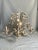 Antique Gustavian Style 6 Light White Tole Wild Flowers Chandelier For Sale - Image 10 of 12