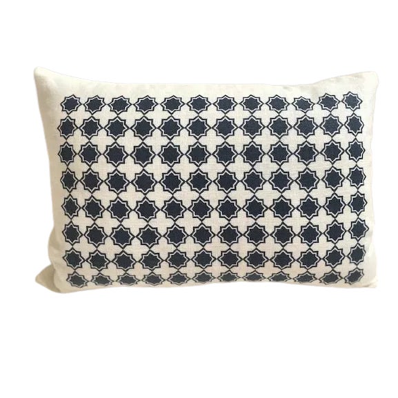 Star Pattern Lumbar Pillow For Sale - Image 4 of 4