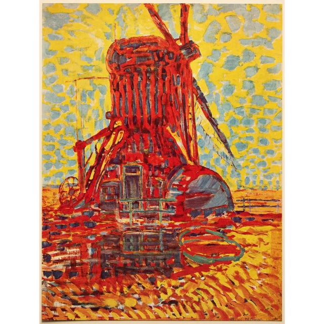 1958 After Piet Mondrian "Mill in the Sunlight" Vintage Full-Color Print From England For Sale