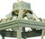 A Vintage “Visual Comfort” Style Iron Celadon Green Chandelier For Sale In New York - Image 6 of 11