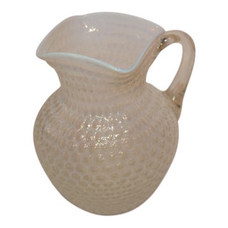 Early 20th Century Hobbs Brockunier Windows Glass Pitcher For Sale