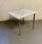 Vintage MCM Chrome and Marble Accent Table (#180) Very cool mid-century modern marble table with chrome legs. The marble...