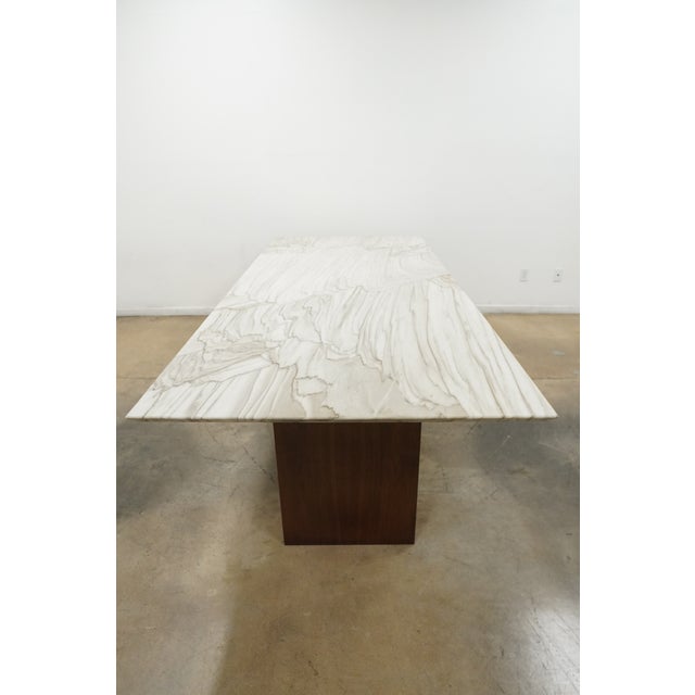 Custom Contemporary Quartzite Top Dining Table For Sale - Image 12 of 16