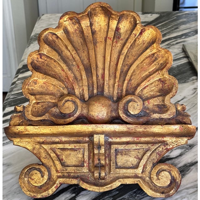 Made in Italy Vintage Grotto Shell Motif Carved Easel For Sale - Image 10 of 16