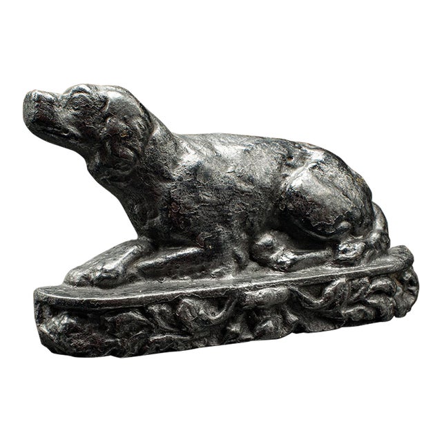 1910's Small Antique Dog Door Stop For Sale