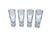 Italian Mid 20th Century Carlo Moretti Italian Brunch Bullet Glasses Clear Crystal Design Set of 4 For Sale - Image 3 of 9