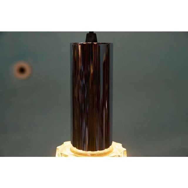 Vintage Chrome and Glass Hanging Lamp by Carl Thore For Sale - Image 12 of 17