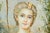 Early 19th Century Charming French Neoclassical Antique Portrait Miniature Painting Woman Blue Dress Luxury Home Decor For Sale - Image 4 of 16