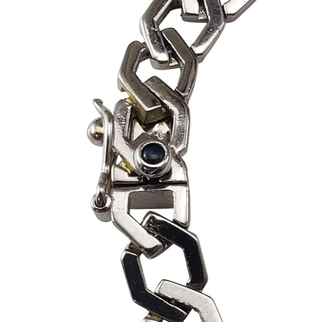 Late 20th Century Caplain St. Andre France 18k White Gold Link Bracelet For Sale In New York - Image 6 of 8