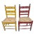1940s Vintage Folk Art Hand Painted Dining Chairs - a Pair For Sale
