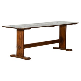 Large English Pine Refectory Table, 1920s For Sale