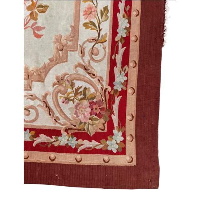 Neoclassical Neoclassical Elegance: A 19th-Century French Aubusson Tapestry For Sale - Image 3 of 15