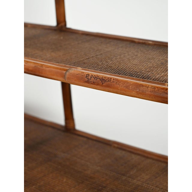 Vintage Bamboo and Rattan Bookcase, 1960s For Sale - Image 13 of 14