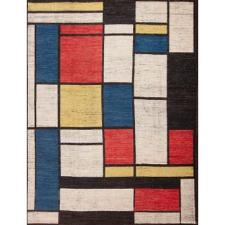 Artistic Modern Contemporary Piet Mondrian Design Room Size Area Rug For Sale