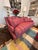 Red Draper Loveseat For Sale - Image 8 of 10