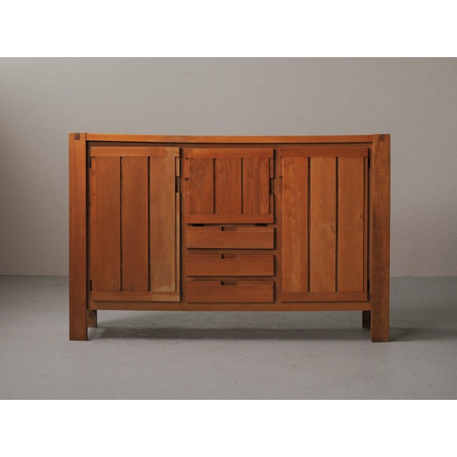 1980s Large Elm Sideboard, France, 1980s For Sale - Image 5 of 17
