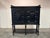 Beautiful Noir Black Lacquer Portuguese Cabinet Top of cabinet sits on base, x2 pieces total.