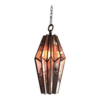 Aidan Gray Bronze Pendant Light With Mercury Glass For Sale
