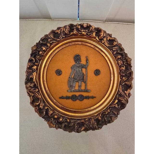 Antique French Empire Bronze Plaque Young Warrior For Sale - Image 9 of 10