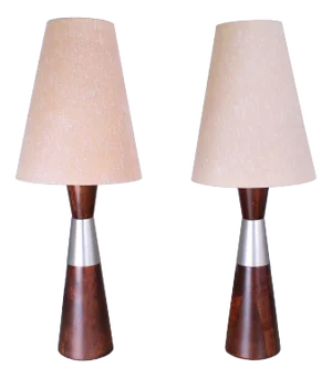 Dark Wood Table Lamps from Ikea, 1990s, Set of 2