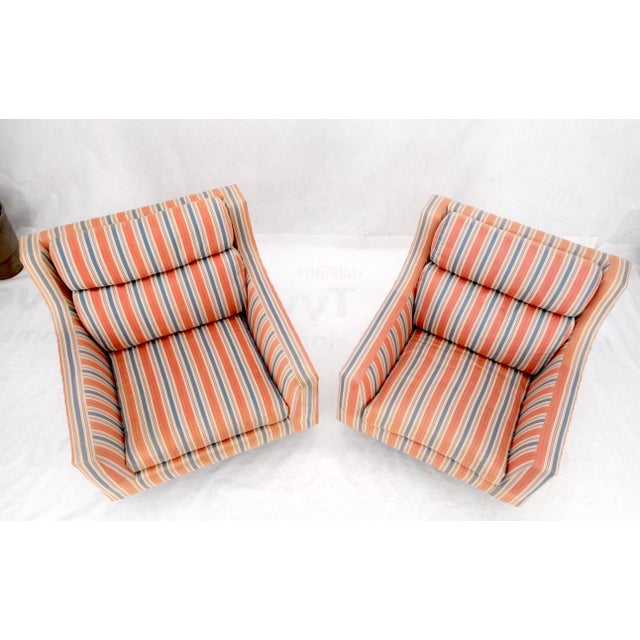 Red Pair Mid Century Modern Lucite Base Floating Lounge Club Chairs For Sale - Image 8 of 18