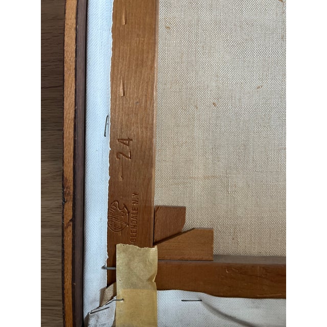 Mid 20th Century Mid 20th Century Mid-Century Coastal Landscape Oil Painting by A. Robert Birmele, 1969, Gallery Provenance For Sale - Image 5 of 6