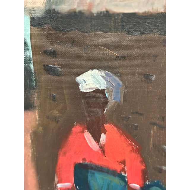 Tage Gavik, Street Vendor in Turkey, 1950s, Oil on Canvas, Framed For Sale - Image 9 of 17
