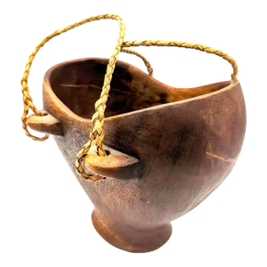 Vintage Artisan Crafted Wood Turkana Bowl From Kenya