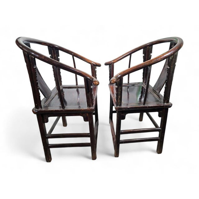 19th-Century Qing Dynasty Chinese Armchairs, 1860s For Sale - Image 6 of 18