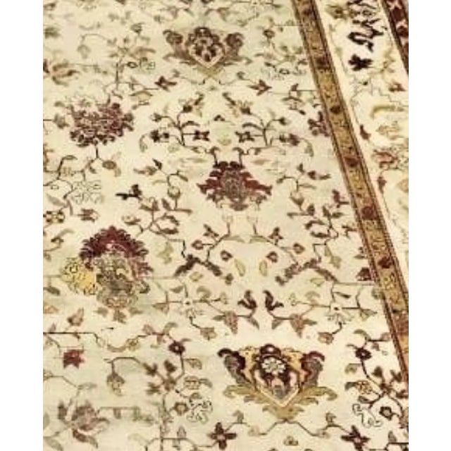 1900s Antique Hand Knotted Agra Rug- 9′9″ × 13′2″ For Sale In Los Angeles - Image 6 of 10