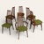 Henry P. Glass High Back Dining Chairs With Original Green Fabric For Sale - Image 14 of 15