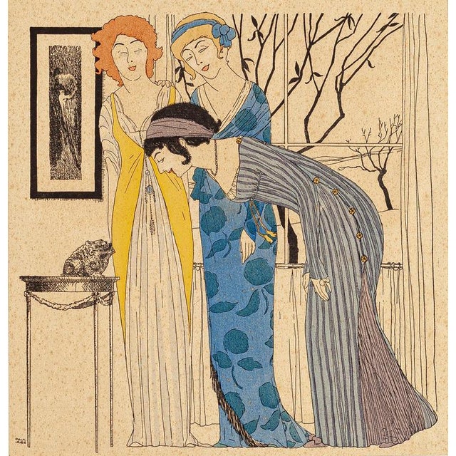 Paul Iribe, Models with Toad, 1908, Stencil Print For Sale - Image 3 of 3
