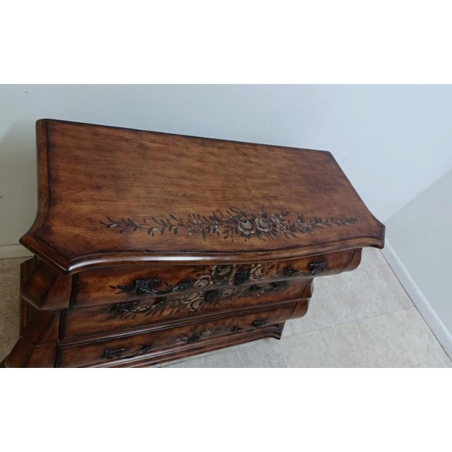 1990s Ethan Allen Legacy French Country Bombay Server Console Dresser Paint Decorated For Sale - Image 12 of 12