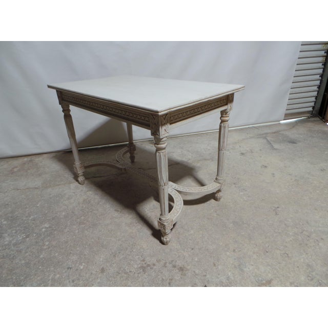 Swedish Gustavian Style Island Table For Sale - Image 4 of 12