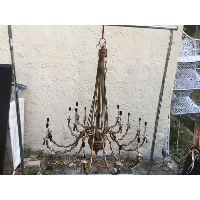 1960s 18 Light Chandelier For Sale - Image 10 of 11