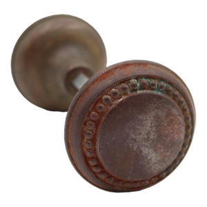 Pair of Antique Beaded Sargent Passage Door Knobs