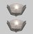 wall sconces by Vandamme & Verreries des Hanots A pair of 1925-1935 wall sconces by Louis Vandamme holding shades in clear...