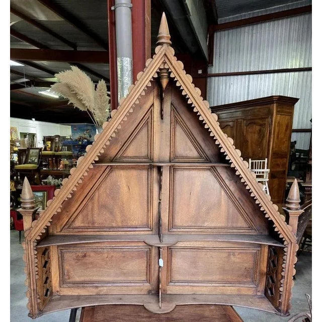Gothic Style Altar Chapel in Oak For Sale - Image 6 of 6