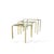 Metal Mid-Century Hollywood Regency Brass and Glass Nesting Tables, 1970s, Set of 3 For Sale - Image 7 of 9